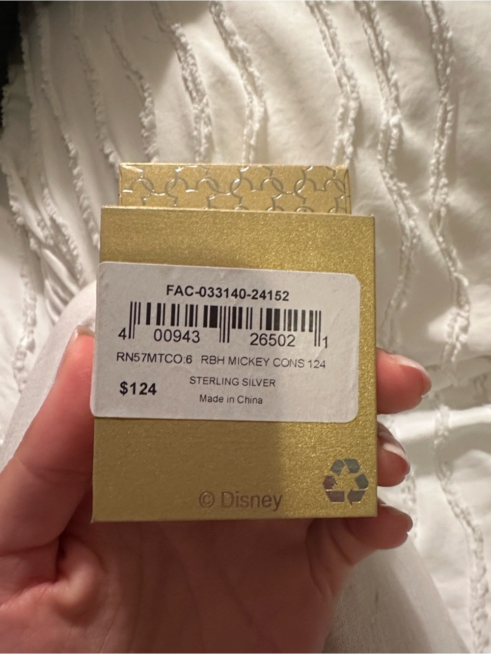 Mickey Mouse Icon Solitaire Ring by Rebecca Hook - Picture 7 of 8